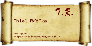 Thiel Réka névjegykártya